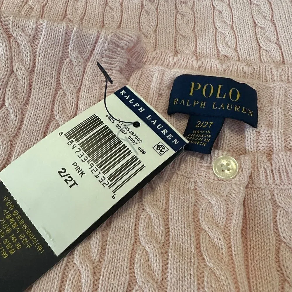 NWT Polo Ralph Lauren cable knit sweater cardigan